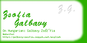 zsofia galbavy business card